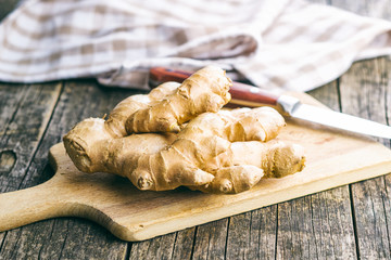 Healthy ginger root.