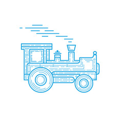 Steam locomotive letting smoke