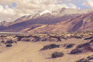 Himalaya mountains valley at ladakh, india, asia