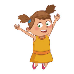 Cute school girl cartoon