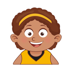 Obraz premium Cute girl face cartoon