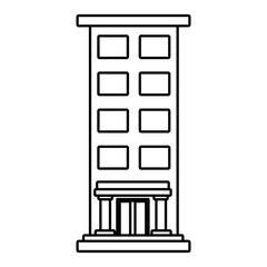 Tower building isolated