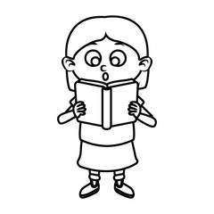 Cute school girl cartoon