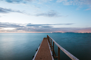 Obraz premium Sonnenuntergang an der Ostsee in Dänemark
