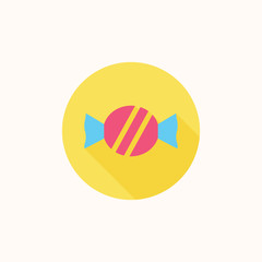 vector candy icon with long shadow