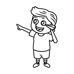 Cute schoolboy cartoon