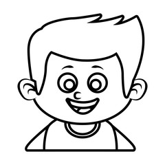 Obraz na płótnie Canvas Cute boy cartoon