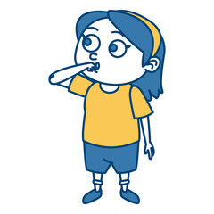 Cute school girl cartoon