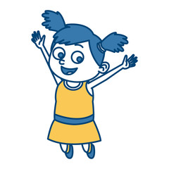 Cute school girl cartoon