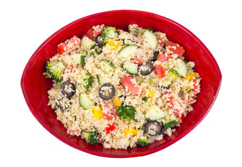 bowl of couscous salad