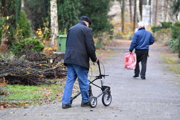 Old man with his rollator