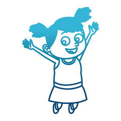 Cute school girl cartoon