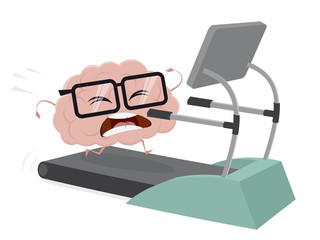 funny brain training on a treadmill