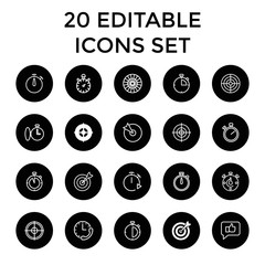 Set of 20 accurate outline icons