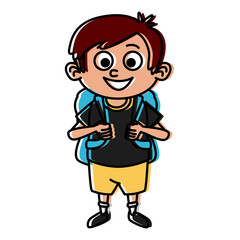 Cute schoolboy cartoon