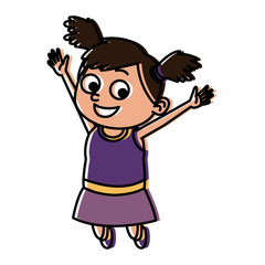 Cute school girl cartoon