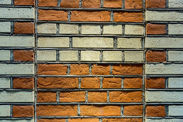 The idea of design embossed wall of an old textured bricks
