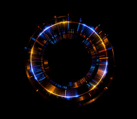 Abstract background. luminous swirling. Elegant glowing circle. Big data cloud. Light ring..Sparking particle. Space tunnel. Colorful ellipse. Glint sphere. Bright border. Magic portal. Energy ball.