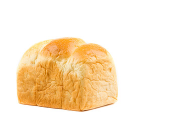 fresh bread on white background