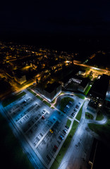 Fototapeta na wymiar Aerial view of the city at night. Panorama.