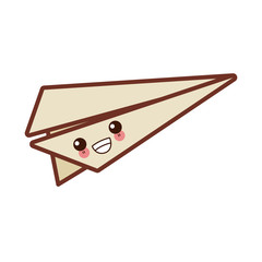 Paper plane origami cute kawaii cartoon