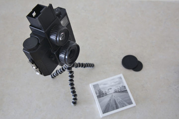 vintage instant camera