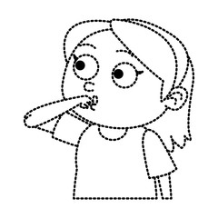 Cute school girl cartoon