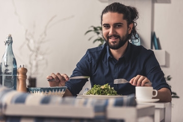 Stylish guy in cafe