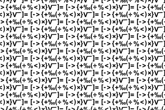 Mathematical symbols - black and white - vector pattern 
