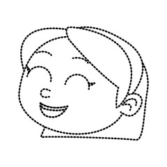 Cute girl face cartoon