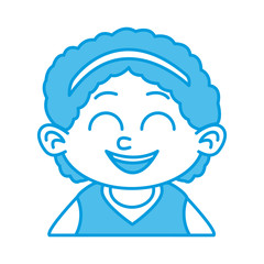 Cute girl face cartoon