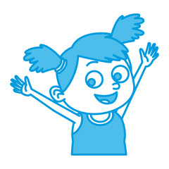 Cute school girl cartoon