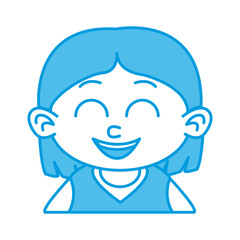 Cute girl face cartoon