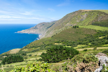 Fototapeta na wymiar Blick auf die Klippen von Vixía Herbeira in Galicien; Spanien