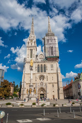 Fototapeta na wymiar Zagreb Cathedral in ZAGREB, CROATIA