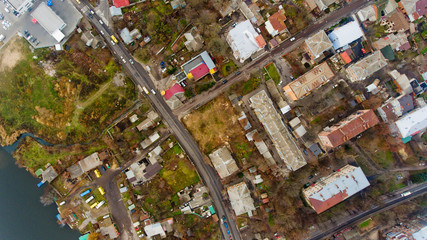 Urban landscape Vinnytsia, Ukraine. Top view.