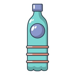 Water bottle icon, cartoon style