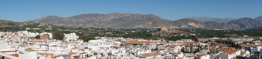 Obraz premium Widok z zamku Salobrena. Salobrena, prowincja Granada, Andaluzja, Hiszpania