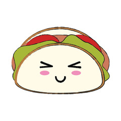 Delicious sandwich food cute kawaii cartoon