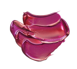 set of smears from various cosmetic products