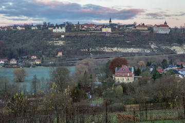 Fototapeta premium Dornburger Schlösser_1 - Fernblick - Die Drei Schlösser