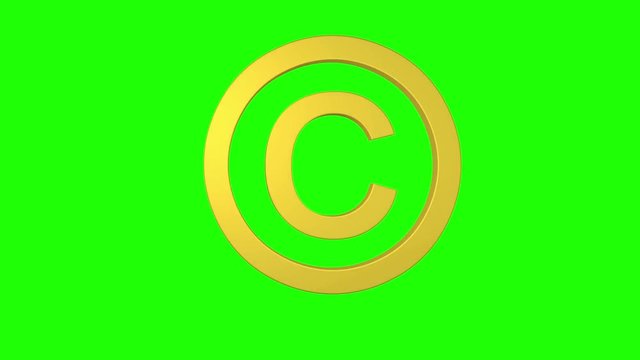 copyright emoji emoticon green screen loop chroma key gold