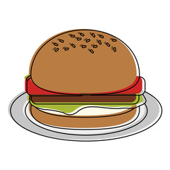 Hamburger fast food