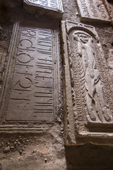 Noravank Monastery, Armenia - September 18, 2017: Interior of Famous Noravank Monastery in Armenia, gravestones in monastery
