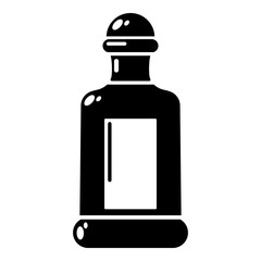 Square bottle icon, simple style