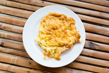 Deep fried thai egg omelette