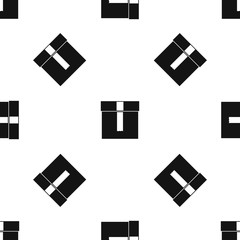 Box pattern seamless black