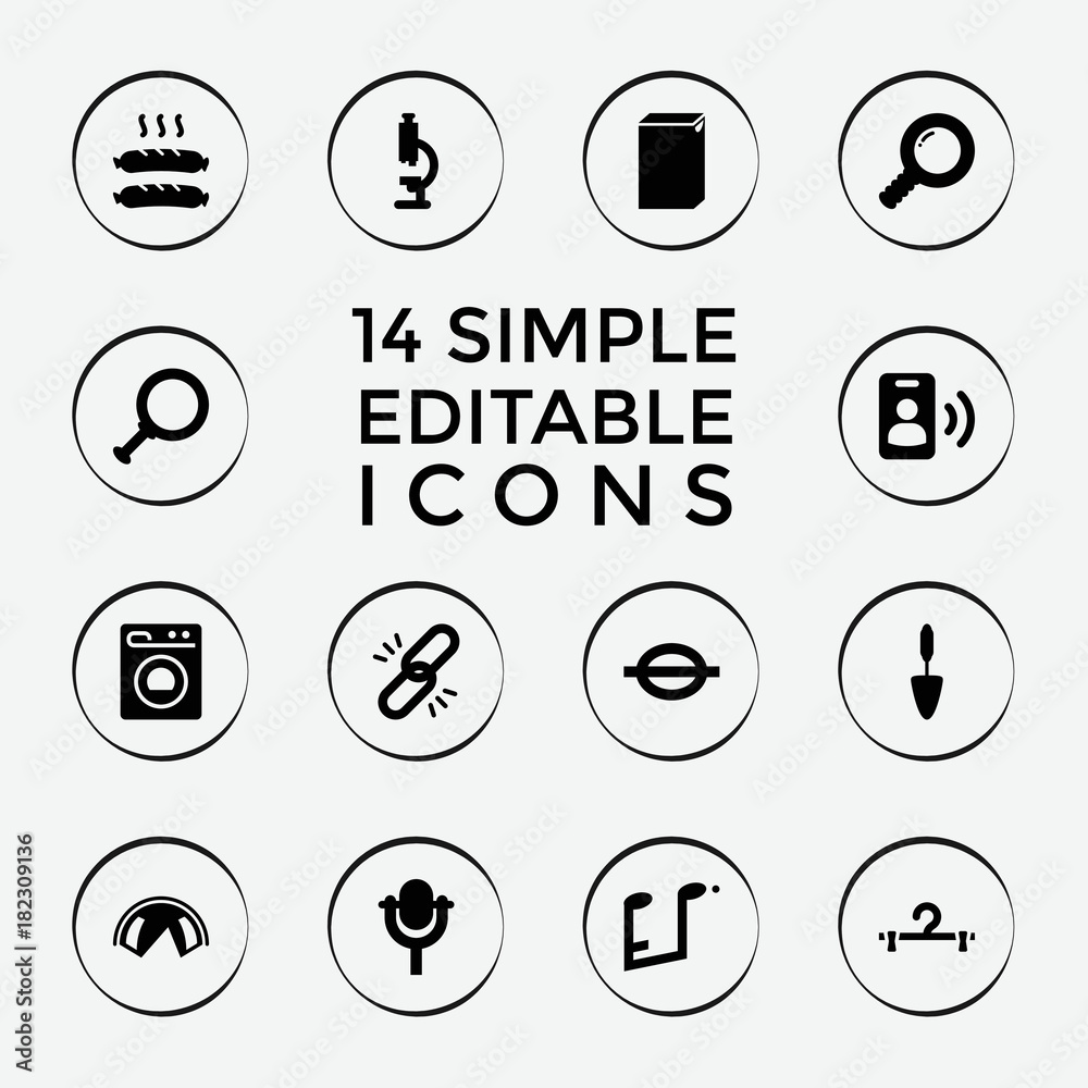 Canvas Prints Set of 14 single filled icons