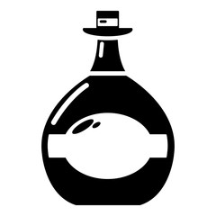 Pot bellied bottle icon, simple style