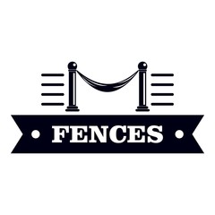 Fence parade logo, simple black style